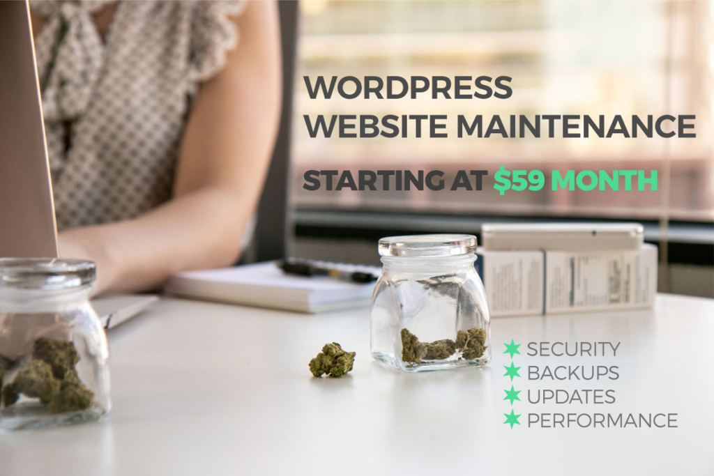 WordPress website maintenance for cannabis